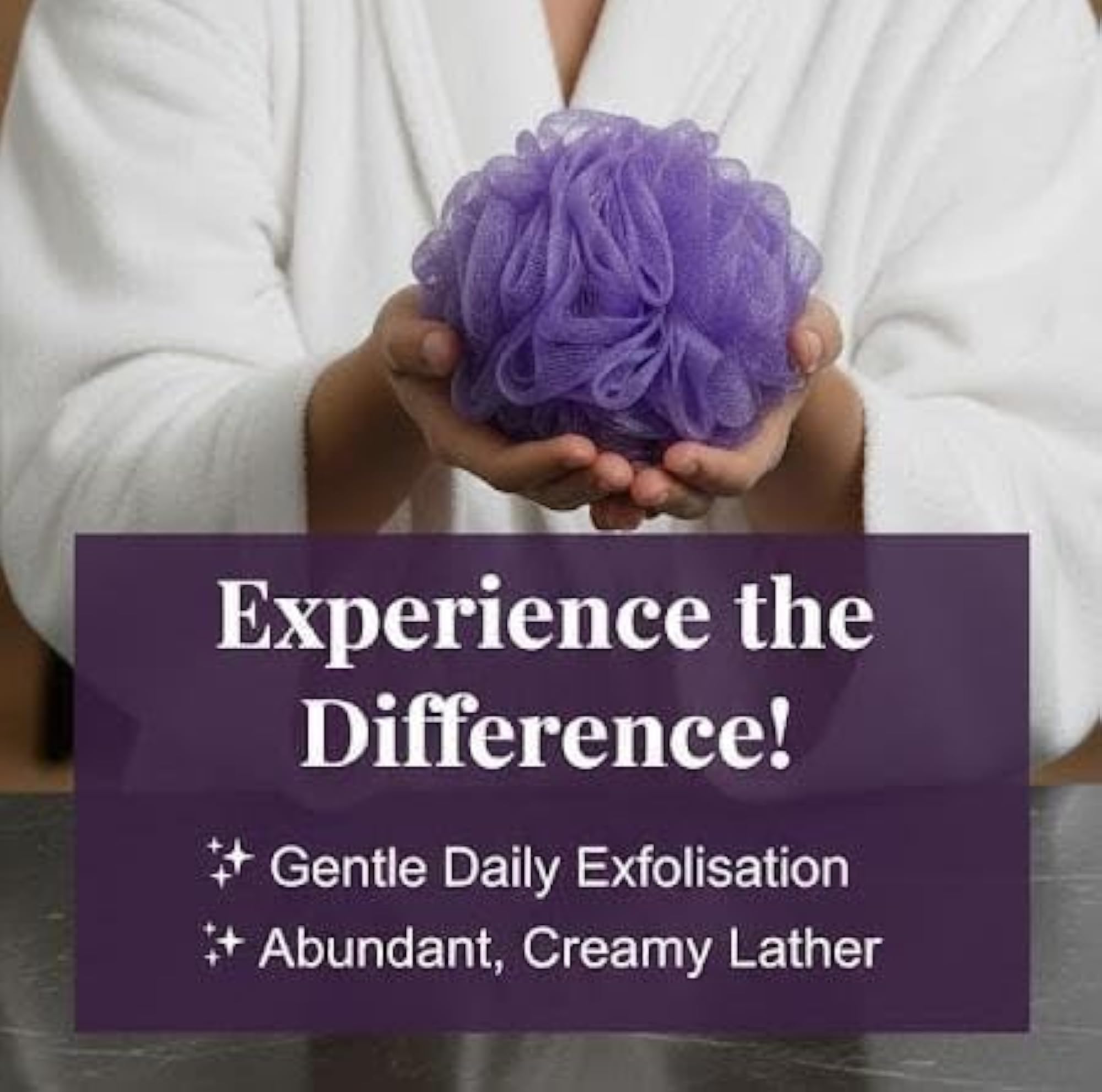 Round Loofah Bath Shower Sponge Scrubber, Exfoliator